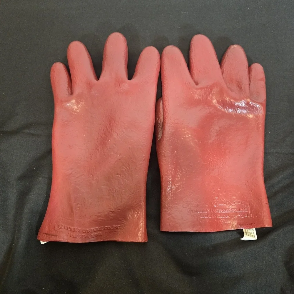 Vintage Rubies Costume Co. Red Rubber Gloves (from a long-gone chicken costume)